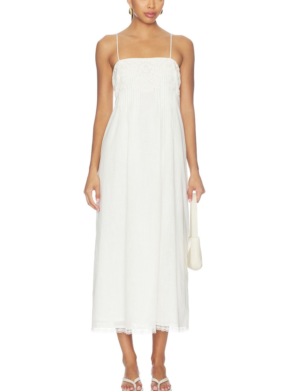 Sky Dancing Midi Dress in Ivory FREE PEOPLE